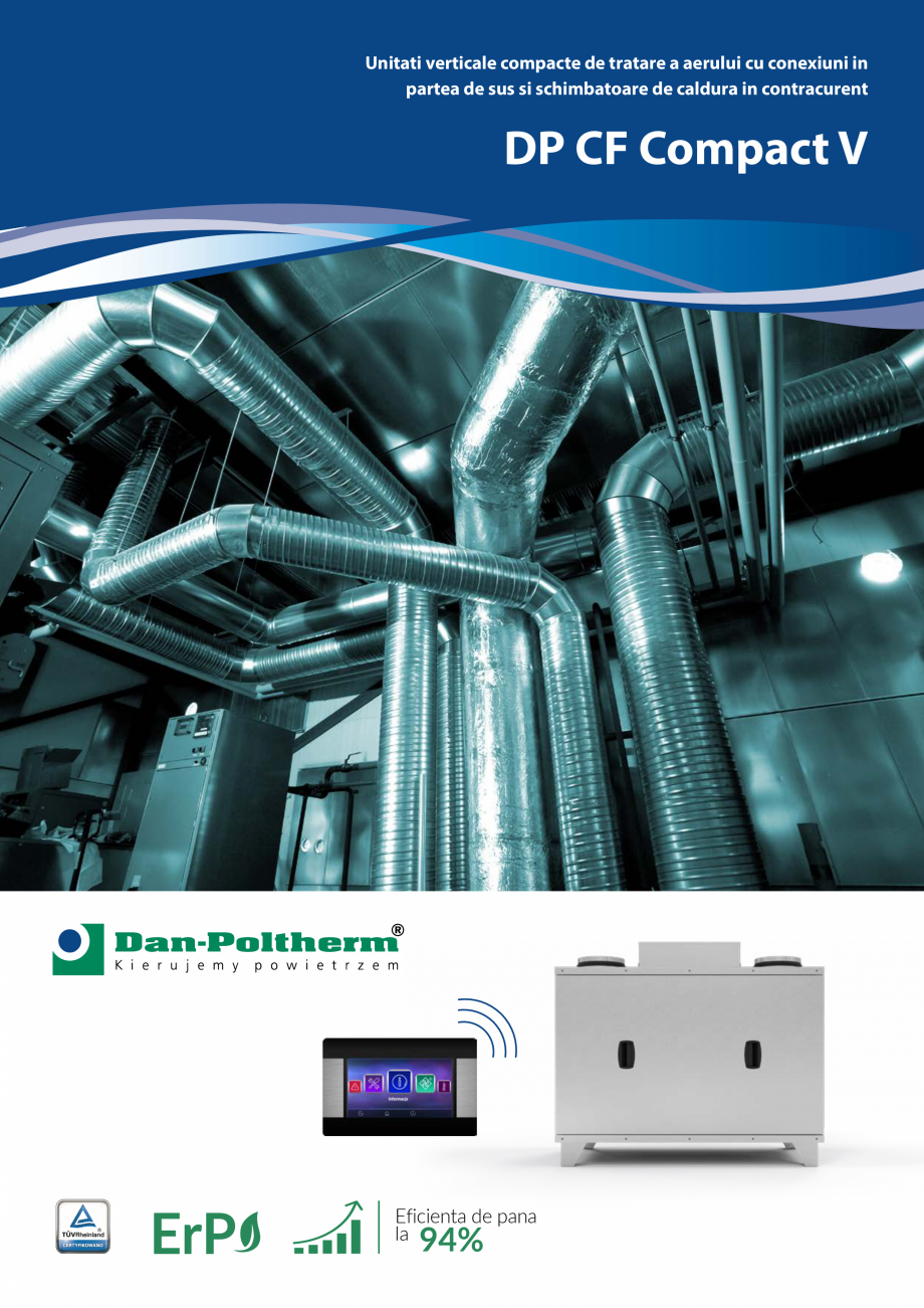 Pagina 1-Unitati verticale compacte de tratare a aerului cu conexiuni in partea de sus si schimbatoare de...