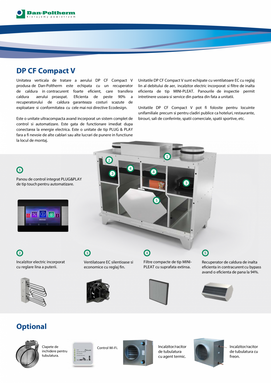 Pagina 2-Unitati verticale compacte de tratare a aerului cu conexiuni in partea de sus si schimbatoare de...