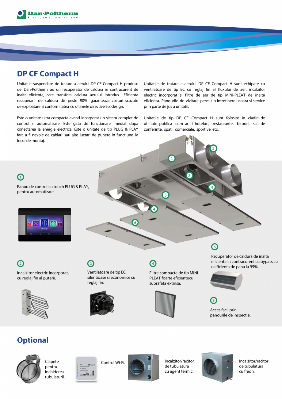 Pagina 2-Unitati de tratare a aerului compacte suspendate cu schimbatoare de caldura in contracurent...