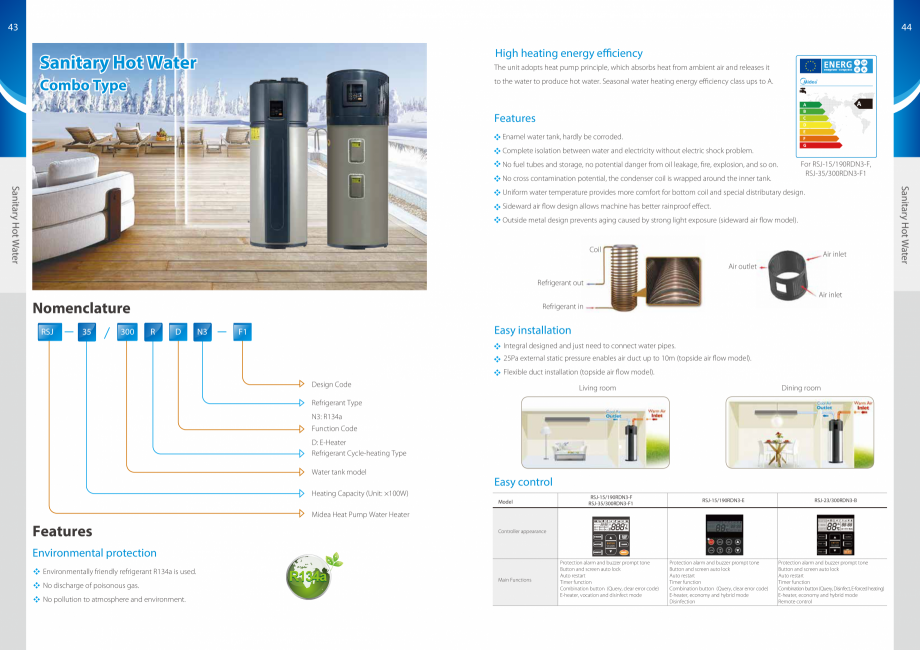 Pagina 23-Pompe de caldura Aer-Apa MIDEA Monobloc 6 kW, Monobloc 8 kW, Monobloc 10 kW, Monobloc 12 kW, Split 6...