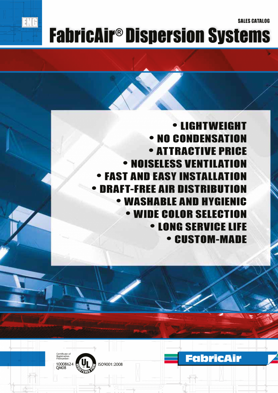 Pagina 1-Tubulatura textila - dispersia aerului FabricAir Trevira, Combi, Poly, AntiStat, Glass 220...