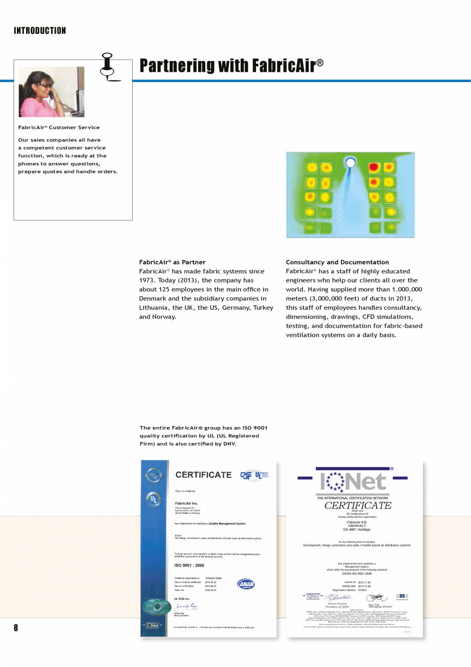 Pagina 7-Tubulatura textila - dispersia aerului FabricAir Trevira, Combi, Poly, AntiStat, Glass 220...