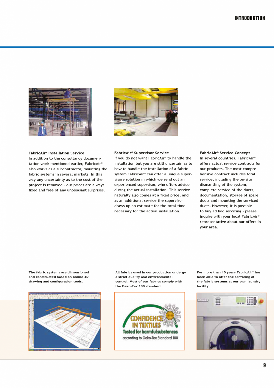 Pagina 8-Tubulatura textila - dispersia aerului FabricAir Trevira, Combi, Poly, AntiStat, Glass 220...