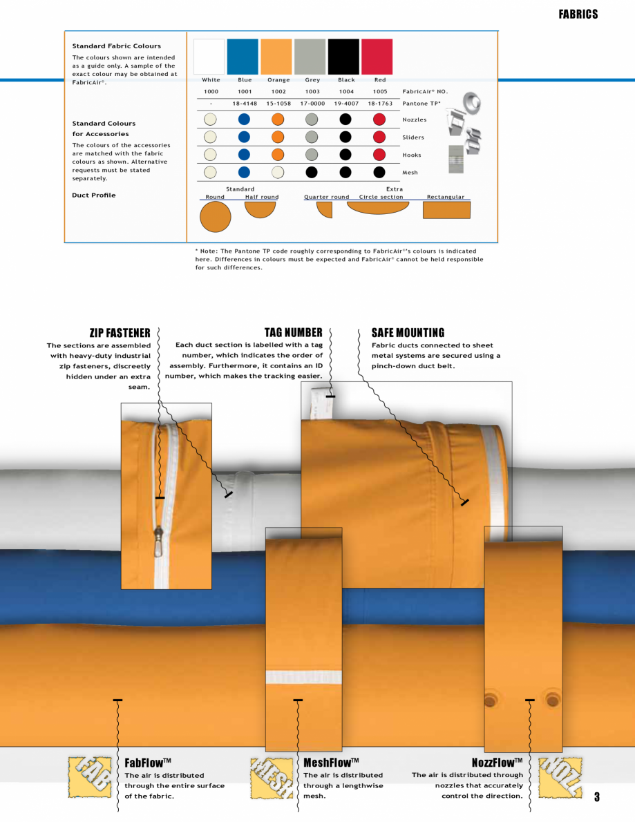 Pagina 3-Tubulatura textila FabricAir Trevira Fisa tehnica Engleza robial treatment, which

of installation...