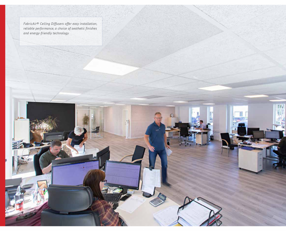 Pagina 2-Difuzoare de tavan pentru tubulatura textila FabricAir Difuzor Catalog, brosura Engleza nergy loss...