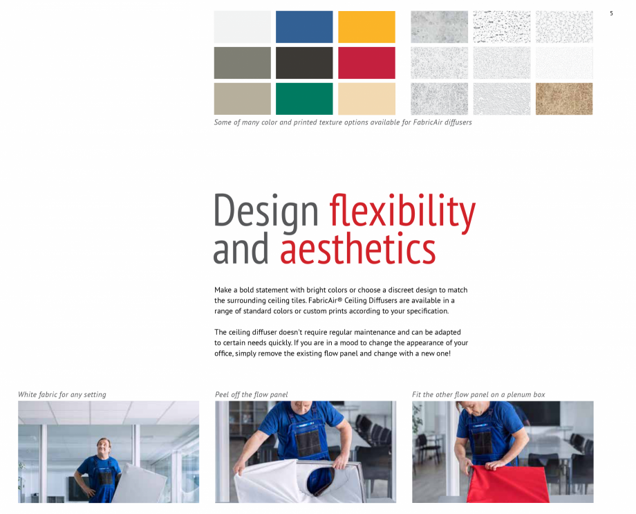 Pagina 5-Difuzoare de tavan pentru tubulatura textila FabricAir Difuzor Catalog, brosura Engleza  up to 4...