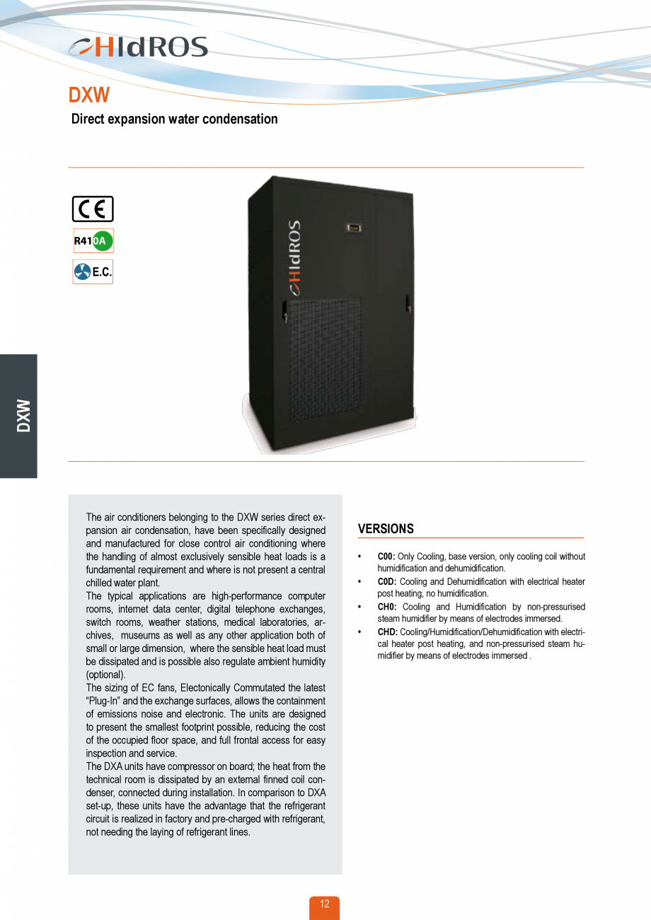Pagina 11-Catalog sisteme de climatizare Close Control HACE DXA, DXW Catalog, brosura Engleza 250

250

250
...