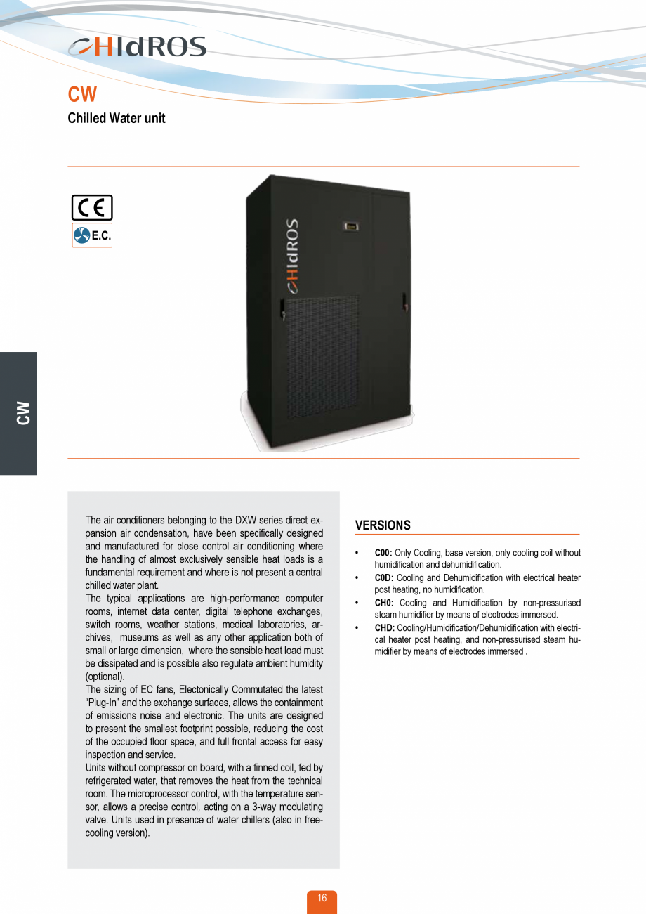 Pagina 15-Catalog sisteme de climatizare Close Control HACE DXA, DXW Catalog, brosura Engleza k) that is able ...