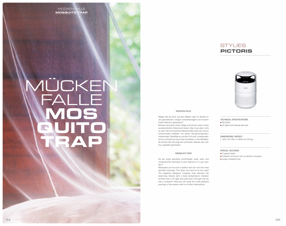 Pagina 18 - Umidificatoare pentru aer  STYLIES Catalog, brosura Engleza, Germana EIGHT:
L 100 x W...