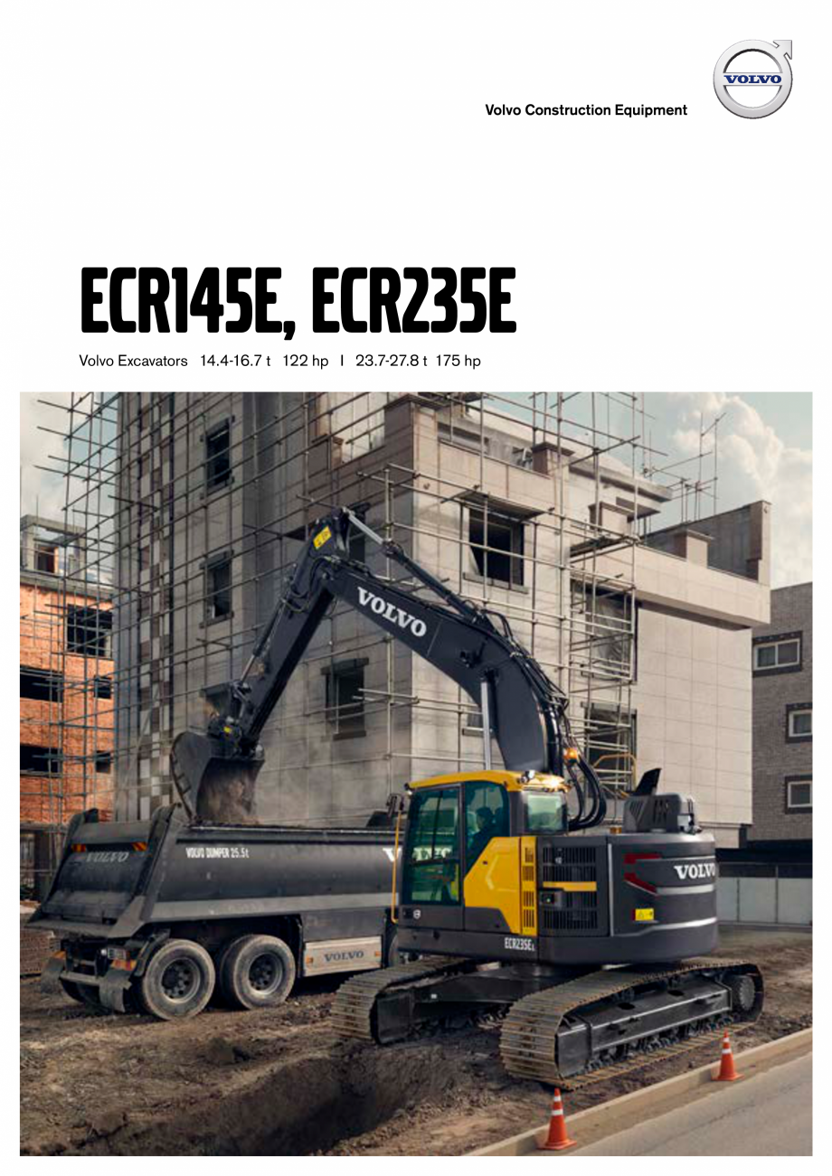 Excavator Pe Senile Volvo Ecr145e Ecr235e Fisa Tehnica Engleza