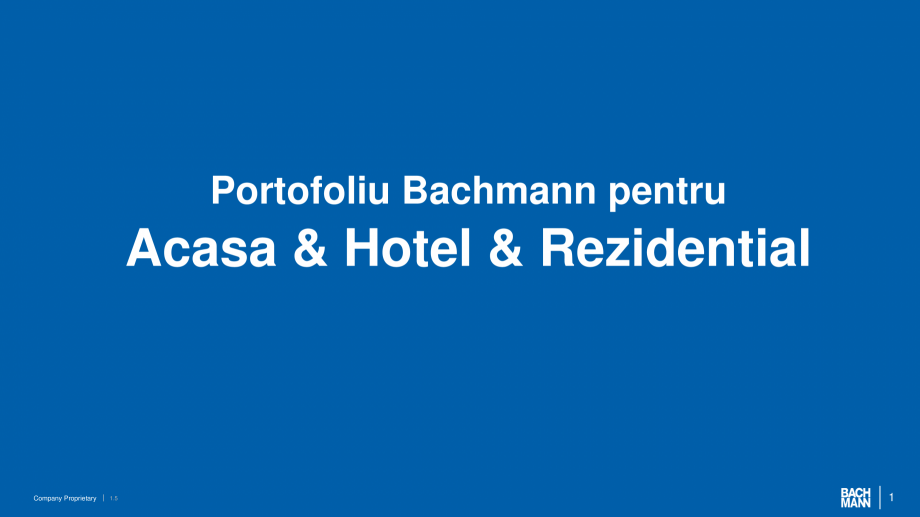 Pagina 1-Prezentare portofoliu Bachmann 2021 Home BACHMANN Catalog, brosura Romana Portofoliu Bachmann pentru...