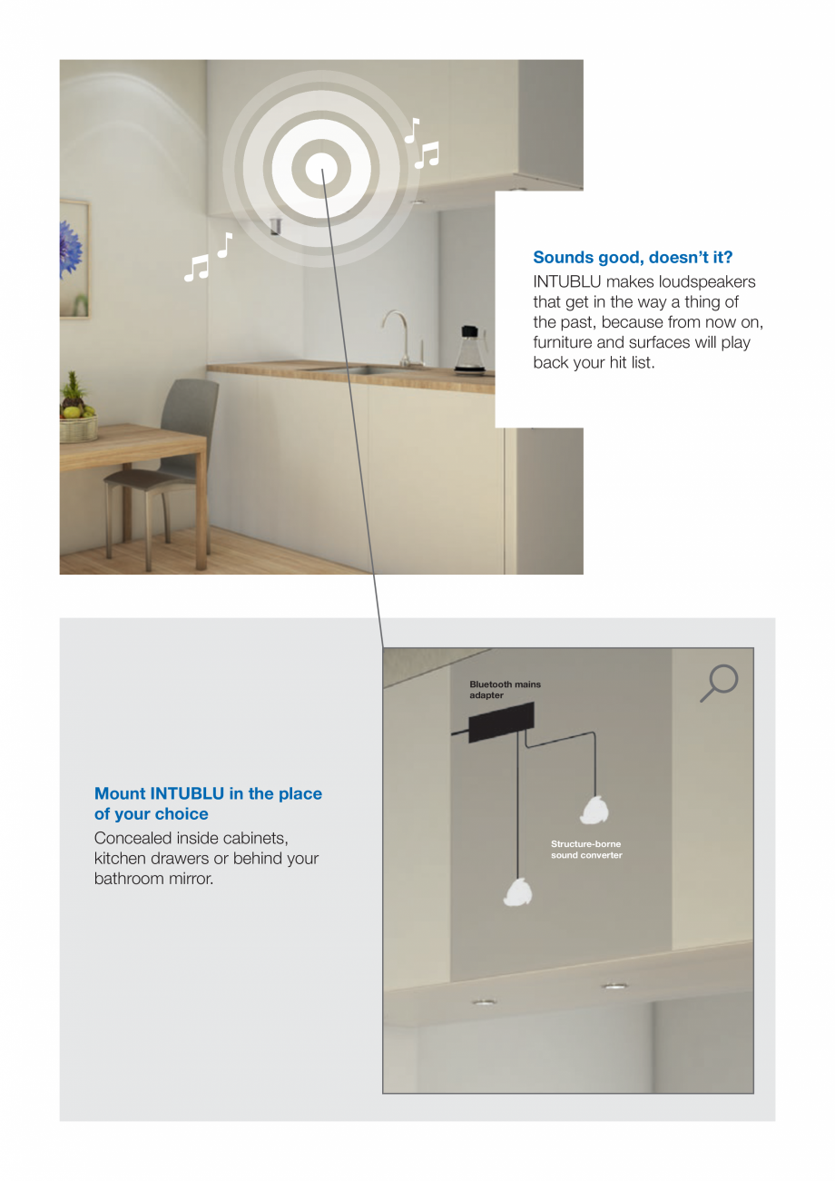 Pagina 2 - Sistem audio INTUBLU compatibil cu prizele incorporabile pentru bucatarie, living, baie...