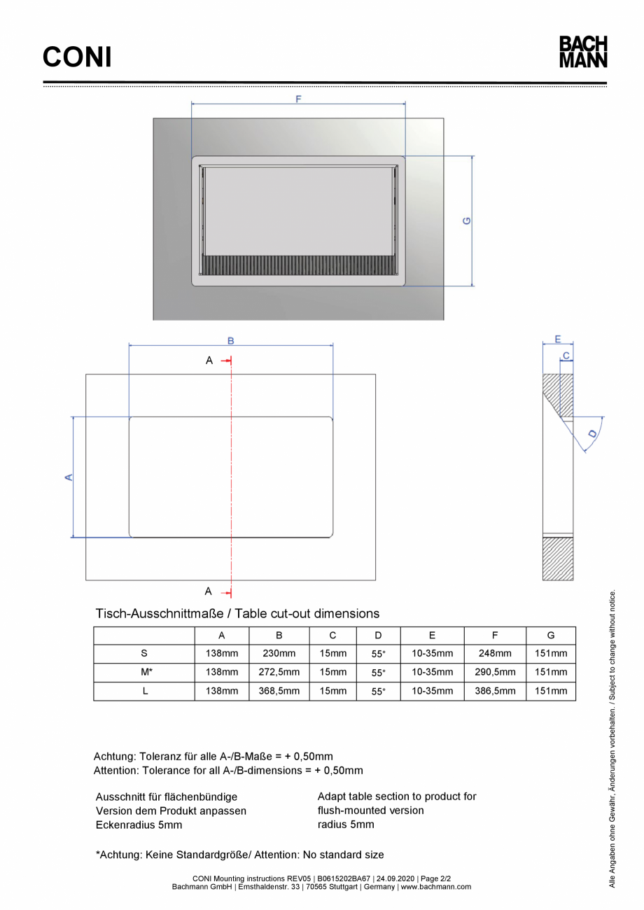 Pagina 2 - Instructiuni montaj pentru panoul de racord BACHMANN CONI Instructiuni montaj, utilizare ...