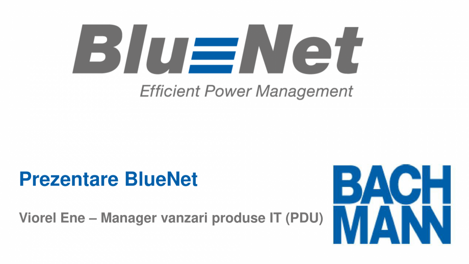 Pagina 1-Prezentare software de monitorizare BlueNet + RCM (monitorizare curent rezidual) pentru unitati de...