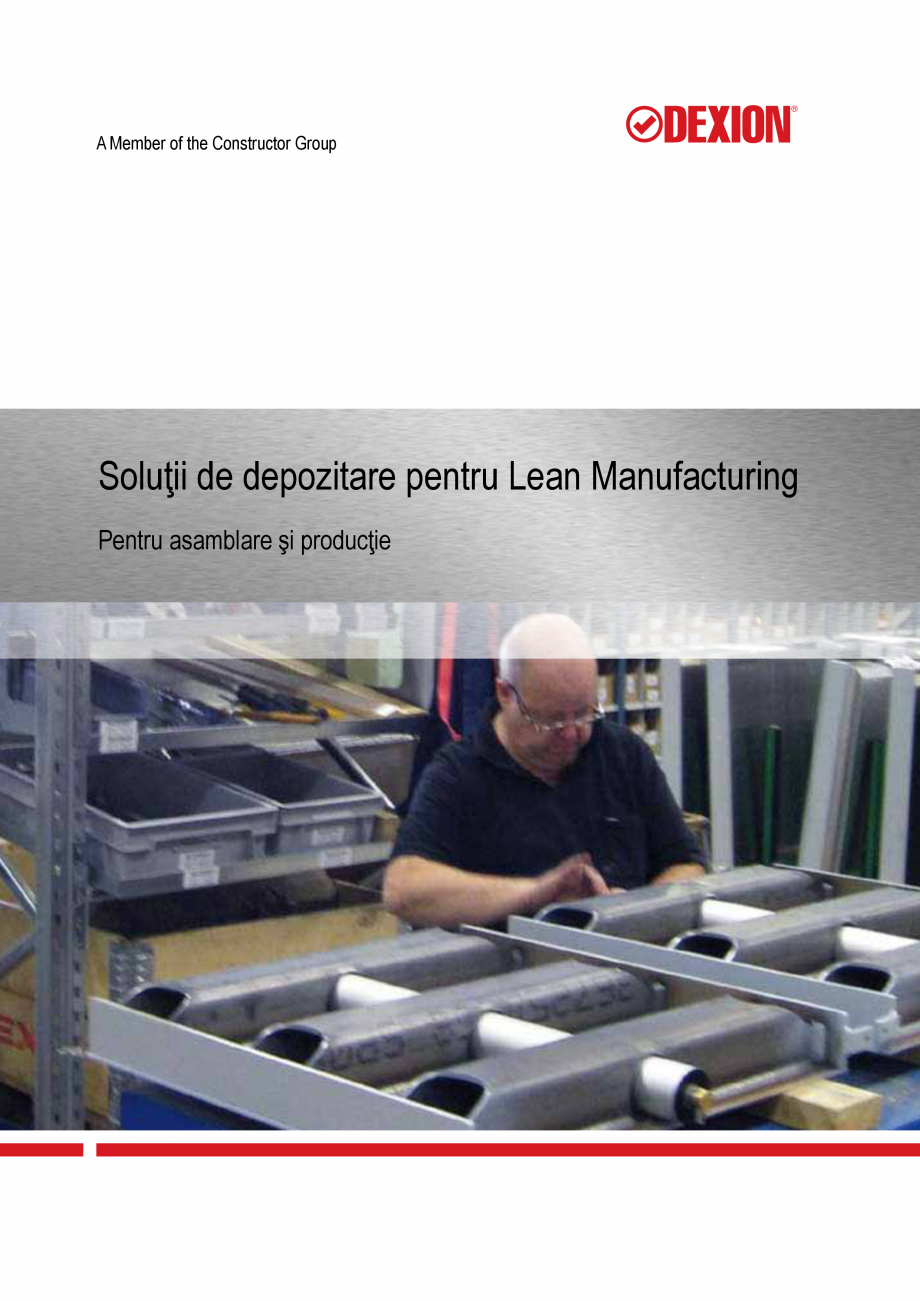 Pagina 1-Solutii de depozitare pentru Lean Manufacturing DEXION Instructiuni montaj, utilizare Romana A...