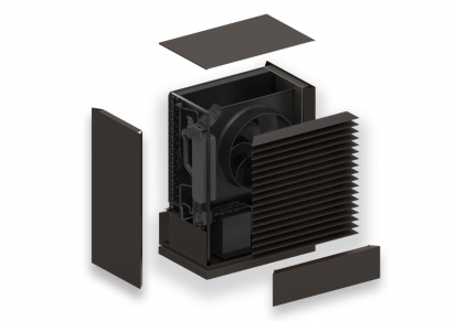 Unitate externa Adapt Negru Antracit - Pompa aer-apa Kronoterm ADAPT 6-18 Kw Pompa de caldura aer-apa