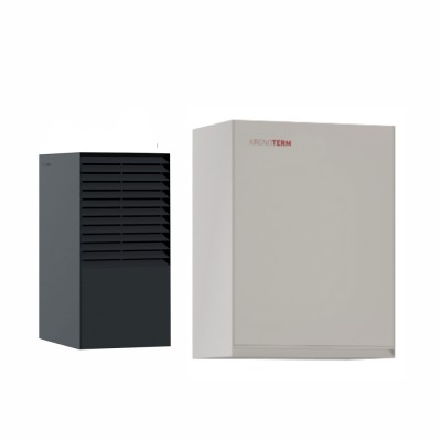 AMBIANZZA Pompe de caldura aer-apa Kronoterm - Versi-O-2-6-Kw-Negru-Antracit-RAL-7016-R290-SCOP-5 - Unitate-interna Hydro-S2 - Pompe de caldura rezidentiale