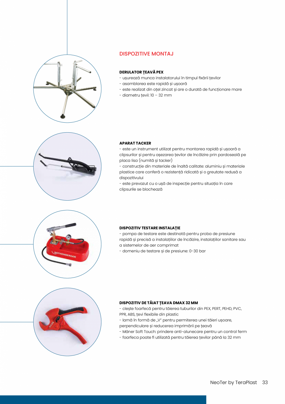 Pagina 33-Incalzire prin pardoseala NeoTer TeraPlast NEONUT20/1, Placa tacker, NEOPE-XA, NEOPE-RT, KIT DC...