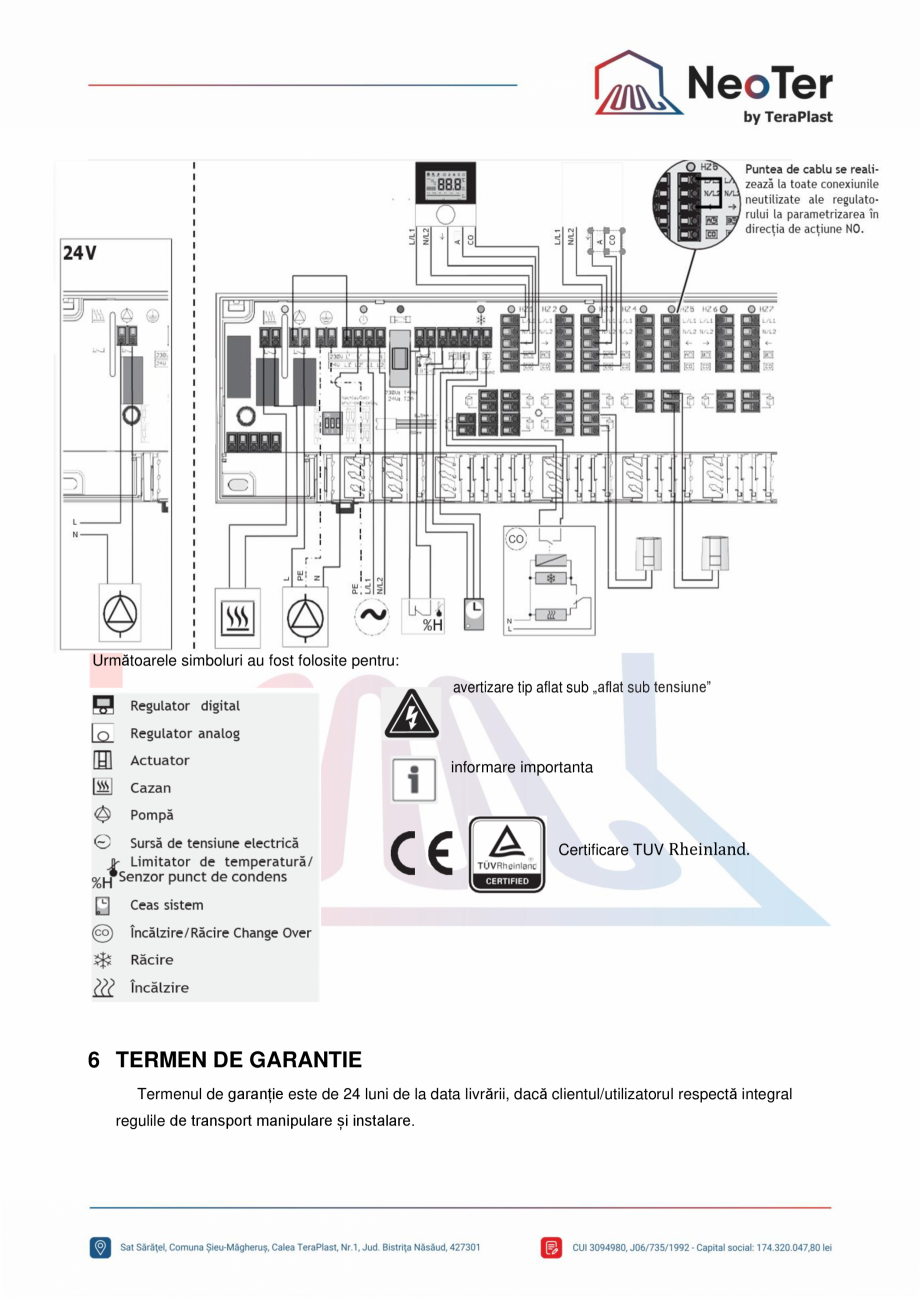 Pagina 8-Unitate control 10 zone - Pompa si cazan TeraPlast Fisa tehnica Romana ETINERE
4.1 Instalarea pe...