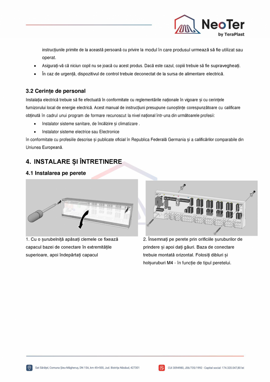 Pagina 4-Unitate control 10 zone - Control pompa TeraPlast Fisa tehnica Romana erificate, rezistente la...