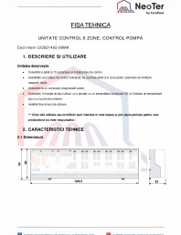 Unitate control 6 zone - Control pompa