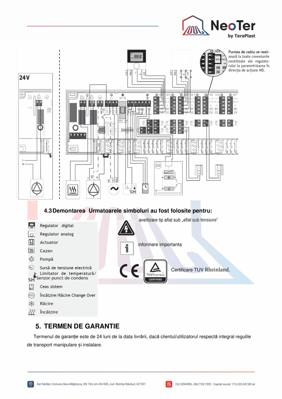 Pagina 7-Unitate control 6 zone - Control pompa TeraPlast Fisa tehnica Romana în carcasă folosind ghidajele...