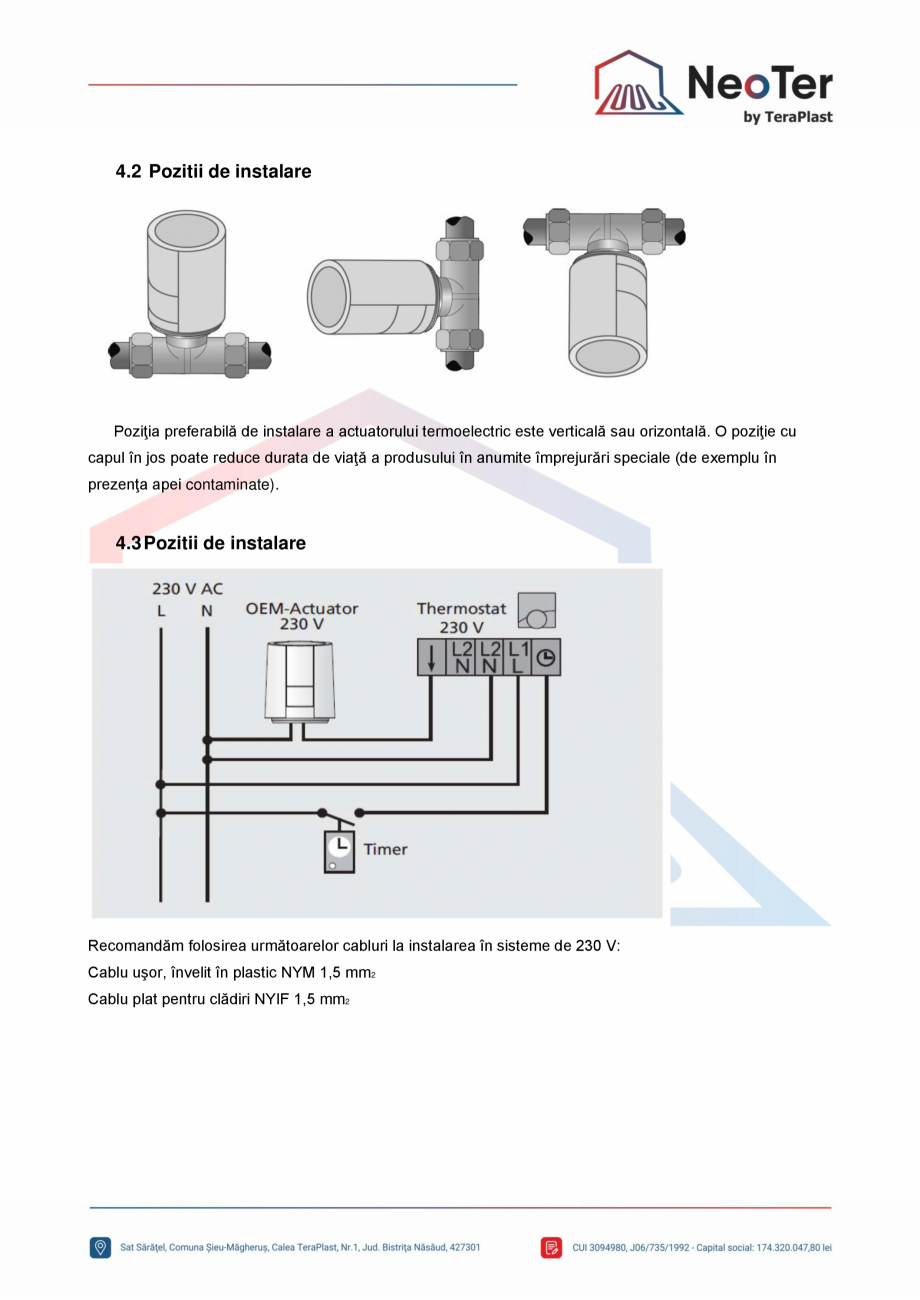 Pagina 4-Cap termoelectric 1W TeraPlast CAPA20405MK Fisa tehnica Romana  certificată de TÜV Süd.

3.3...