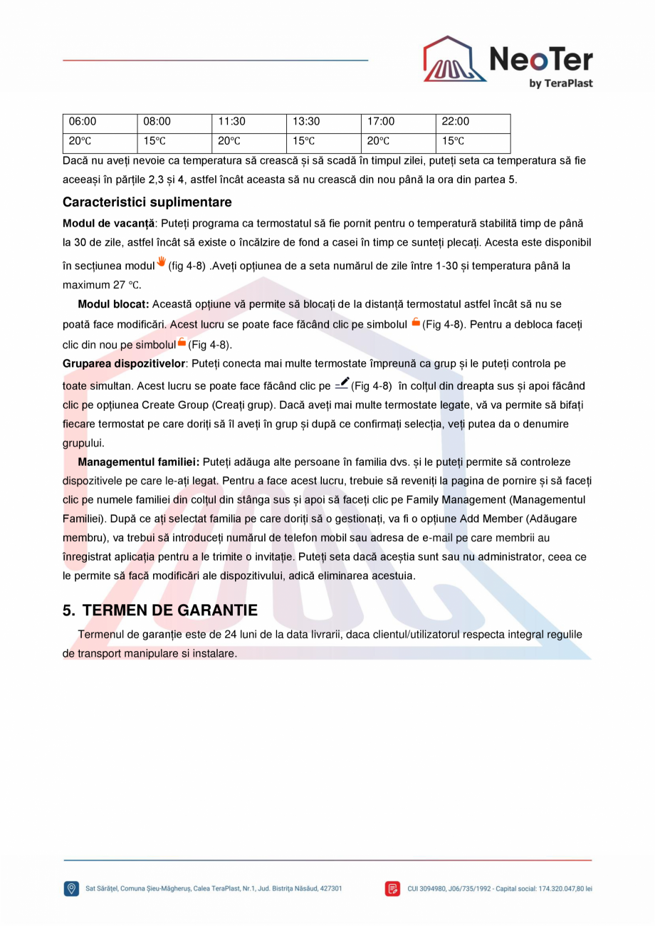 Pagina 10-Termostat SMART rotund cu touch si montaj in doza TeraPlast NEOTSR Fisa tehnica Romana spozitiv...