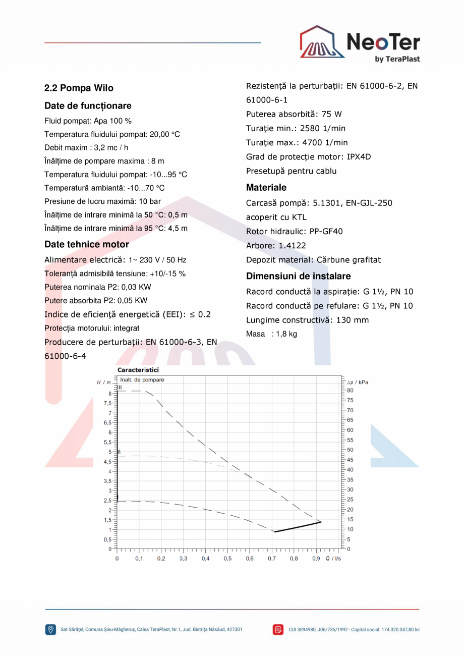 Pagina 3-Kit amestec 130 mm TeraPlast WILO Fisa tehnica Romana 01, EN-GJL-250

Înălțime de intrare minimă...