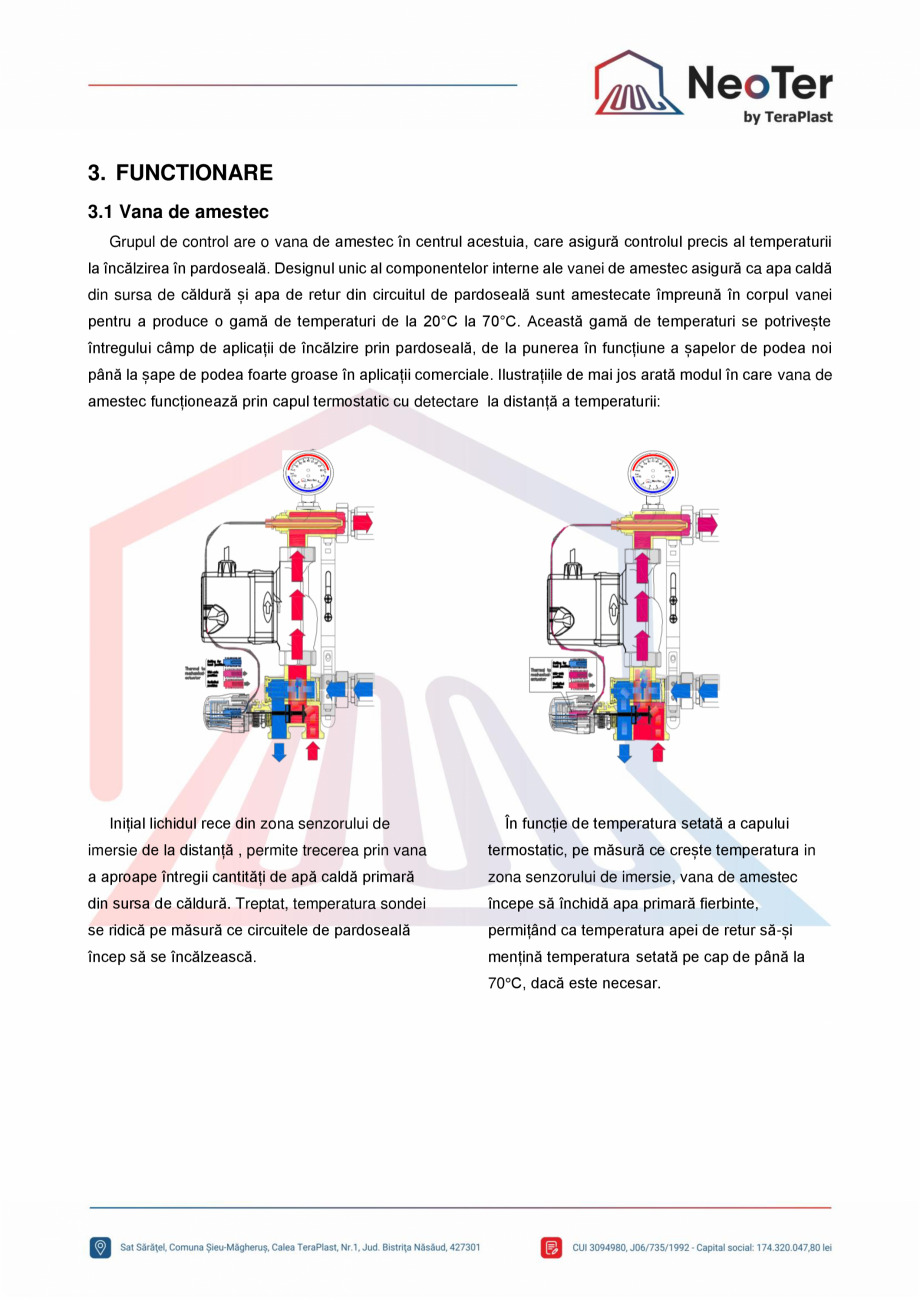 Pagina 4-Kit amestec 130 mm TeraPlast WILO Fisa tehnica Romana  sunt amestecate împreună în corpul vanei...