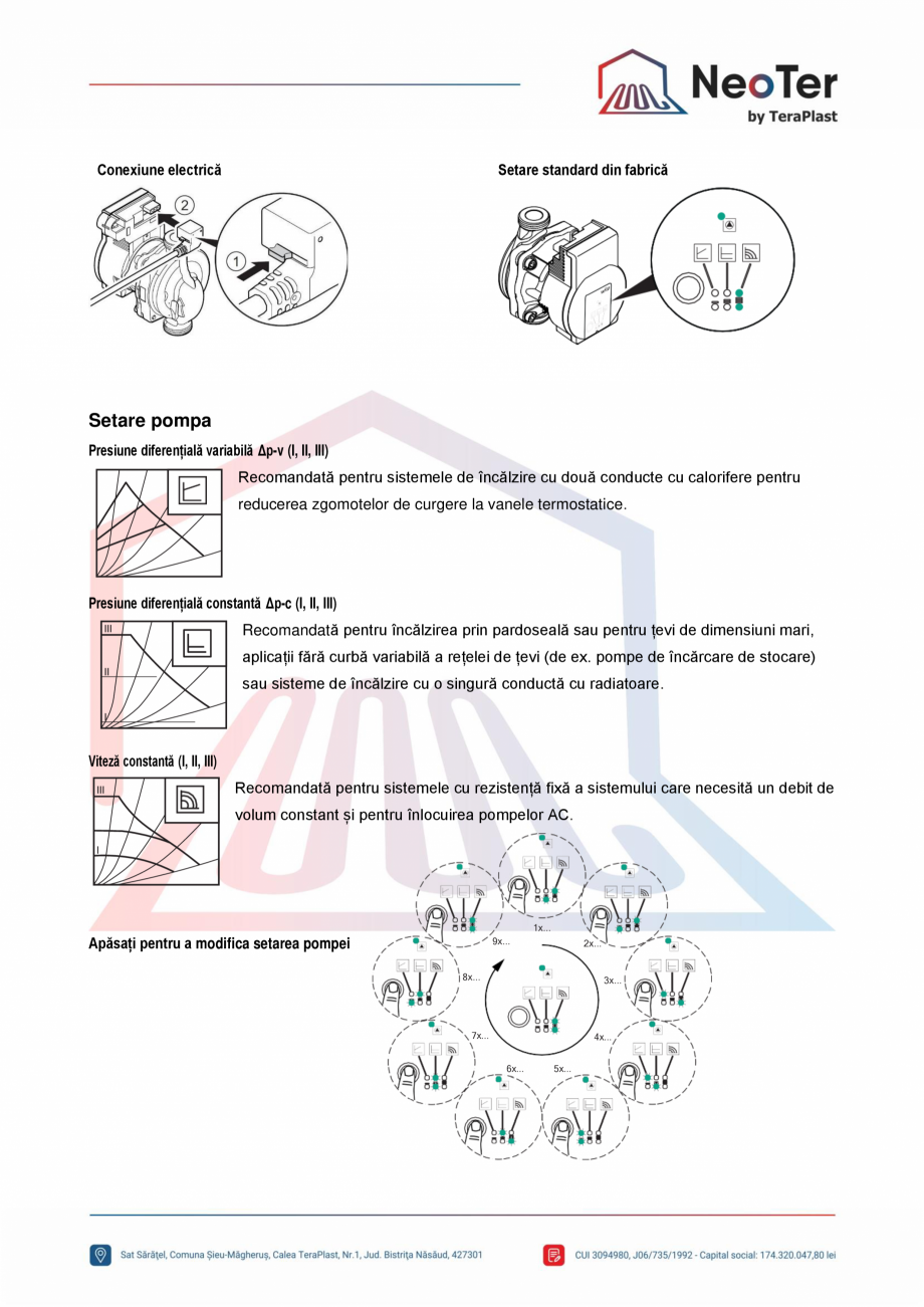 Pagina 6-Kit amestec 130 mm TeraPlast WILO Fisa tehnica Romana 
3. Deschizături pentru scurgerea...