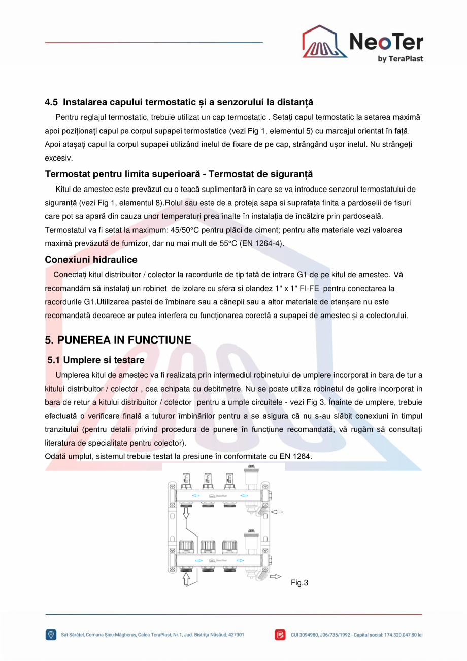 Pagina 13-Kit amestec 130 mm TeraPlast IBO Fisa tehnica Romana tiei metalice cu 2 șuruburi pe fiecare parte, ...