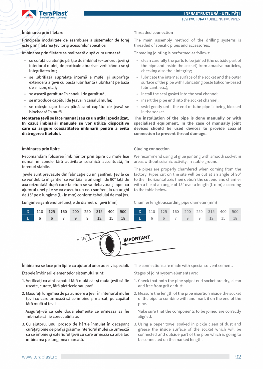 Pagina 92-Catalog tehnic - Apa  Gaz   Catalog, brosura Romana, Engleza 20
PE100 SDR7,4 - PN25
PE80 SDR6 - PN25...