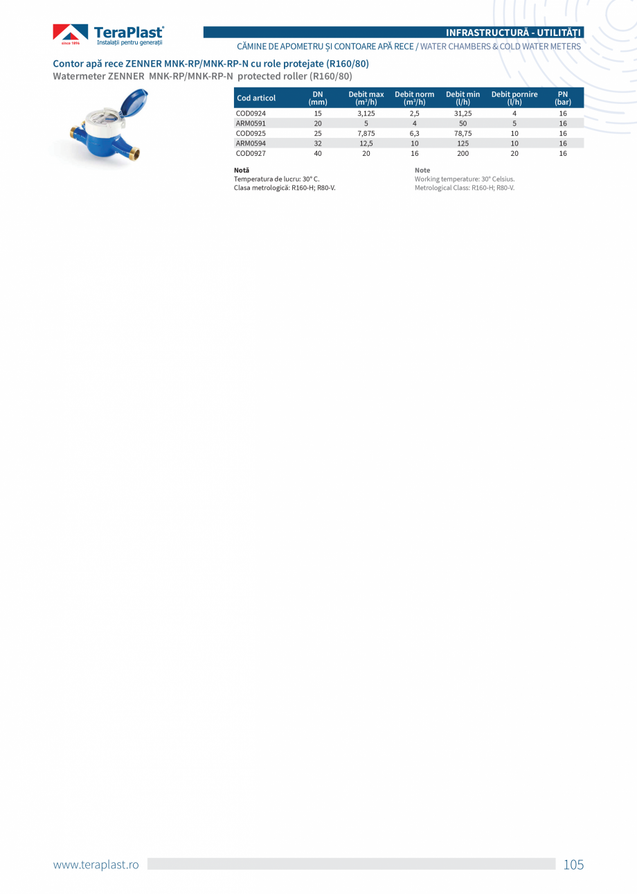 Pagina 105-Catalog tehnic - Apa  Gaz   Catalog, brosura Romana, Engleza 1 (ISO S5) - 10 bar Gaz/16 Bar Apă
cu ...