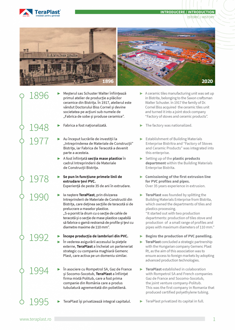 Pagina 1-Catalog tehnic - Drenaj  Catalog, brosura Romana, Engleza INTRODUCERE / INTRODUCTION
ISTORIC /...