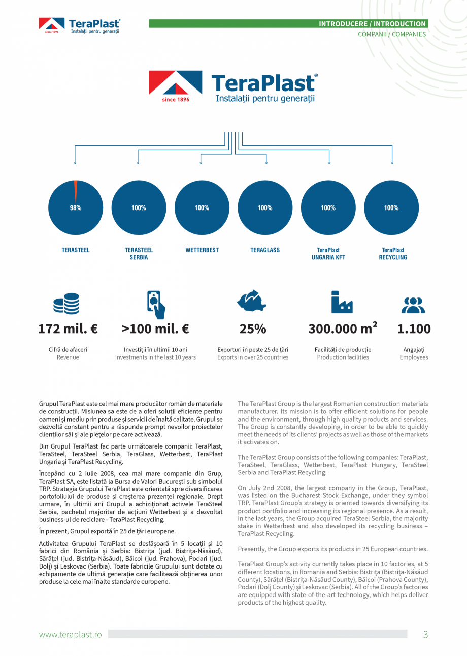 Pagina 3-Catalog tehnic - Drenaj  Catalog, brosura Romana, Engleza production of tiles stove and
production...