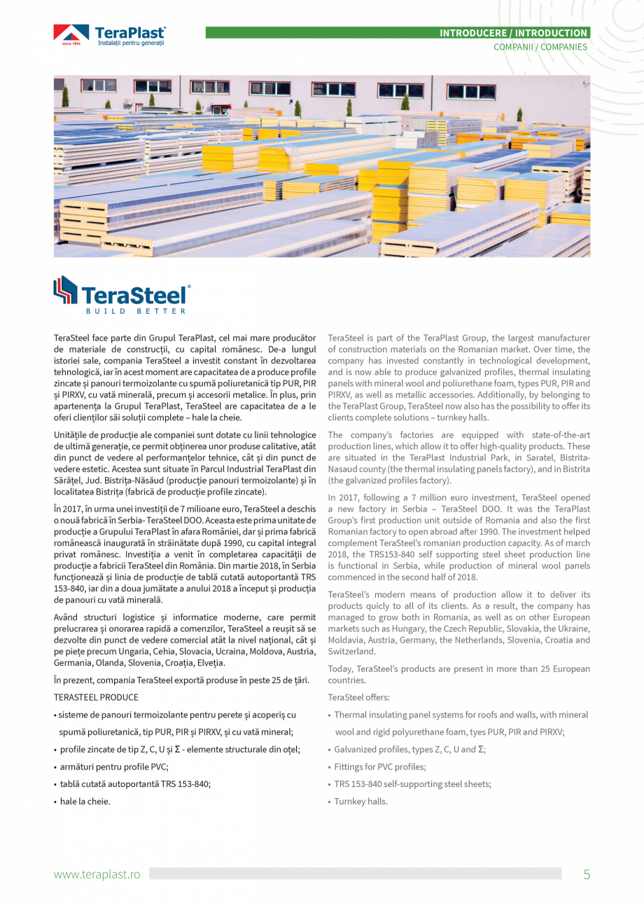 Pagina 5-Catalog tehnic - Drenaj  Catalog, brosura Romana, Engleza  ncepe producția de tâmplărie...