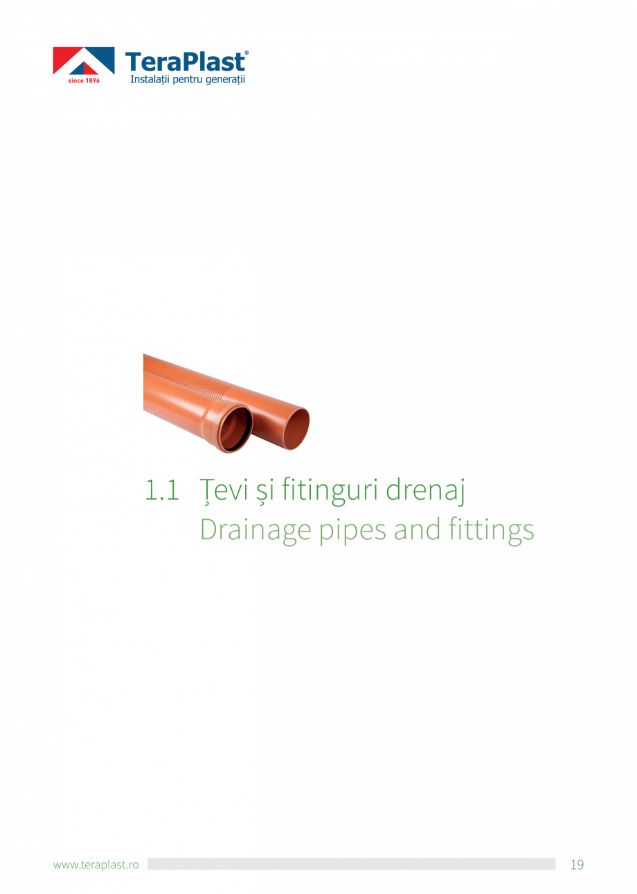 Pagina 19-Catalog tehnic - Drenaj  Catalog, brosura Romana, Engleza , Ucraina, Moldova, Austria,
Germania,...