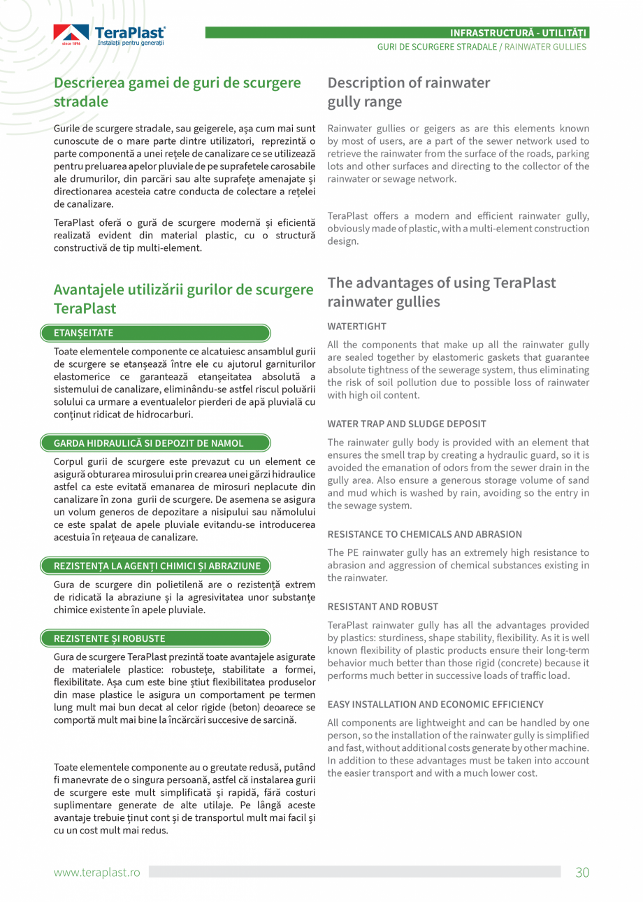 Pagina 30-Catalog tehnic - Drenaj  Catalog, brosura Romana, Engleza  march 2018, the TRS153-840 self...
