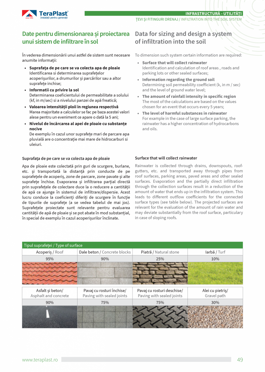 Pagina 49-Catalog tehnic - Drenaj  Catalog, brosura Romana, Engleza ate cu fante din PE cu perete dublu The...