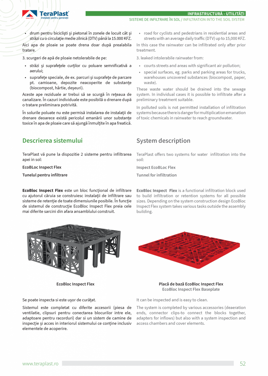 Pagina 52-Catalog tehnic - Drenaj  Catalog, brosura Romana, Engleza double
wall corrugated pipes, which is...