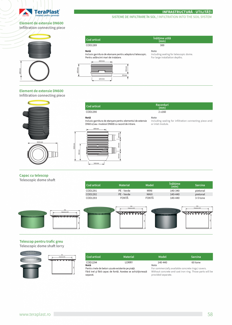 Pagina 58-Catalog tehnic - Drenaj  Catalog, brosura Romana, Engleza to remove the pipes
seals and keeping them...