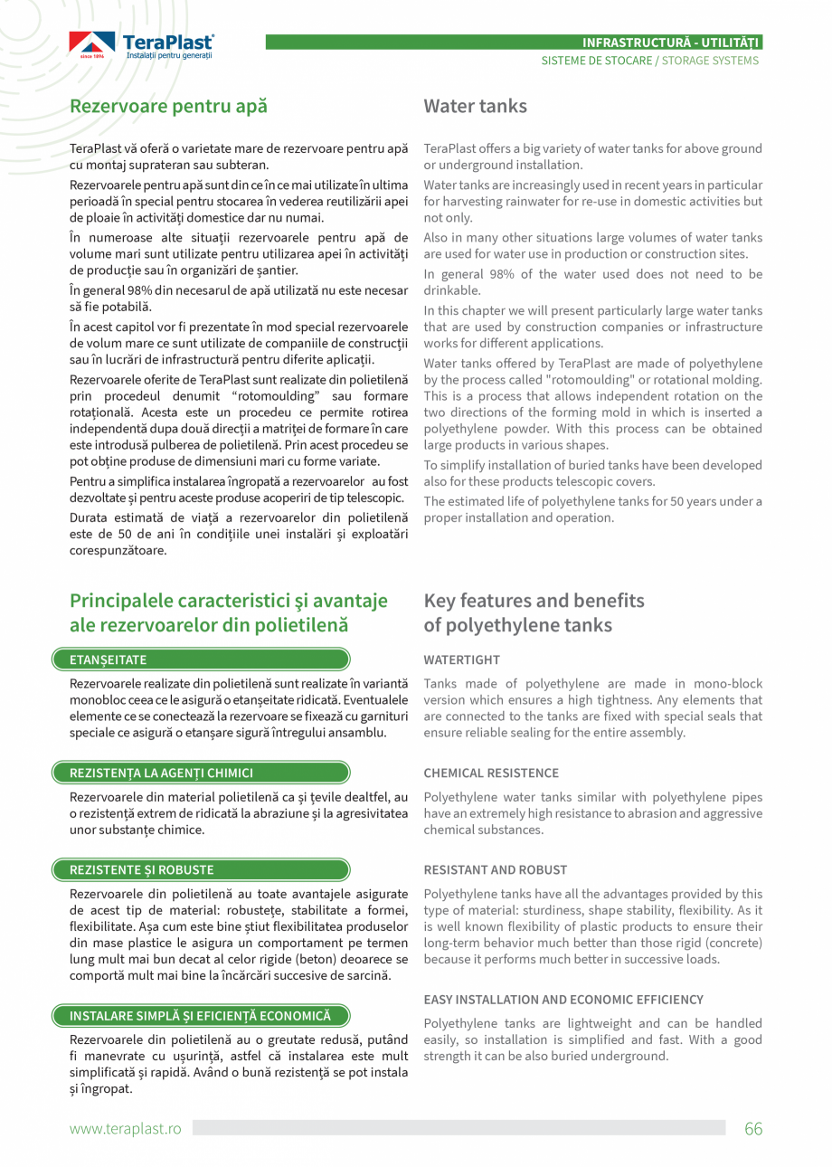 Pagina 66-Catalog tehnic - Drenaj  Catalog, brosura Romana, Engleza 
Supraf.
Nr. permeabilă
Diametrul Grosime...