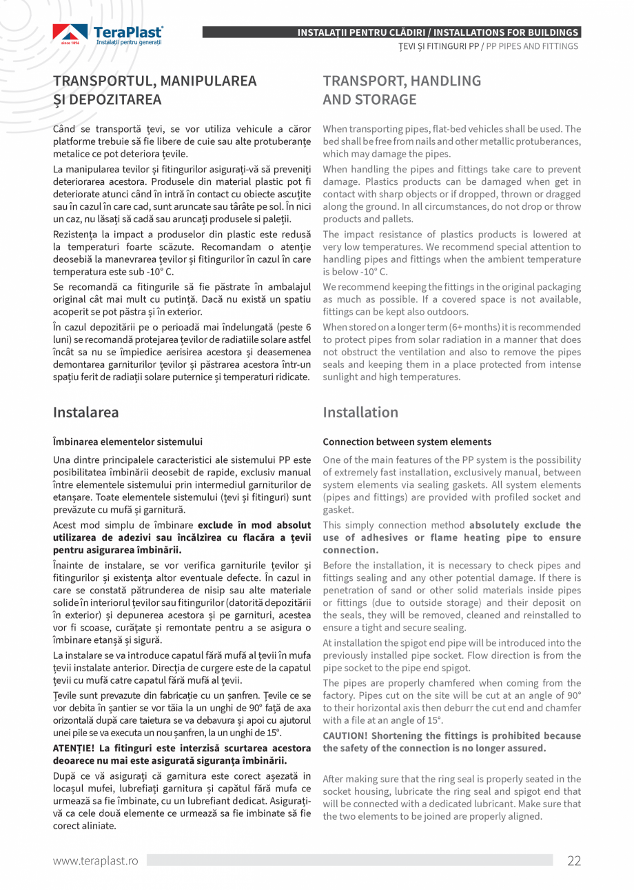 Pagina 22-Catalog tehnic - Interioare  Catalog, brosura Romana, Engleza or, the TeraGlass windows and
doors...