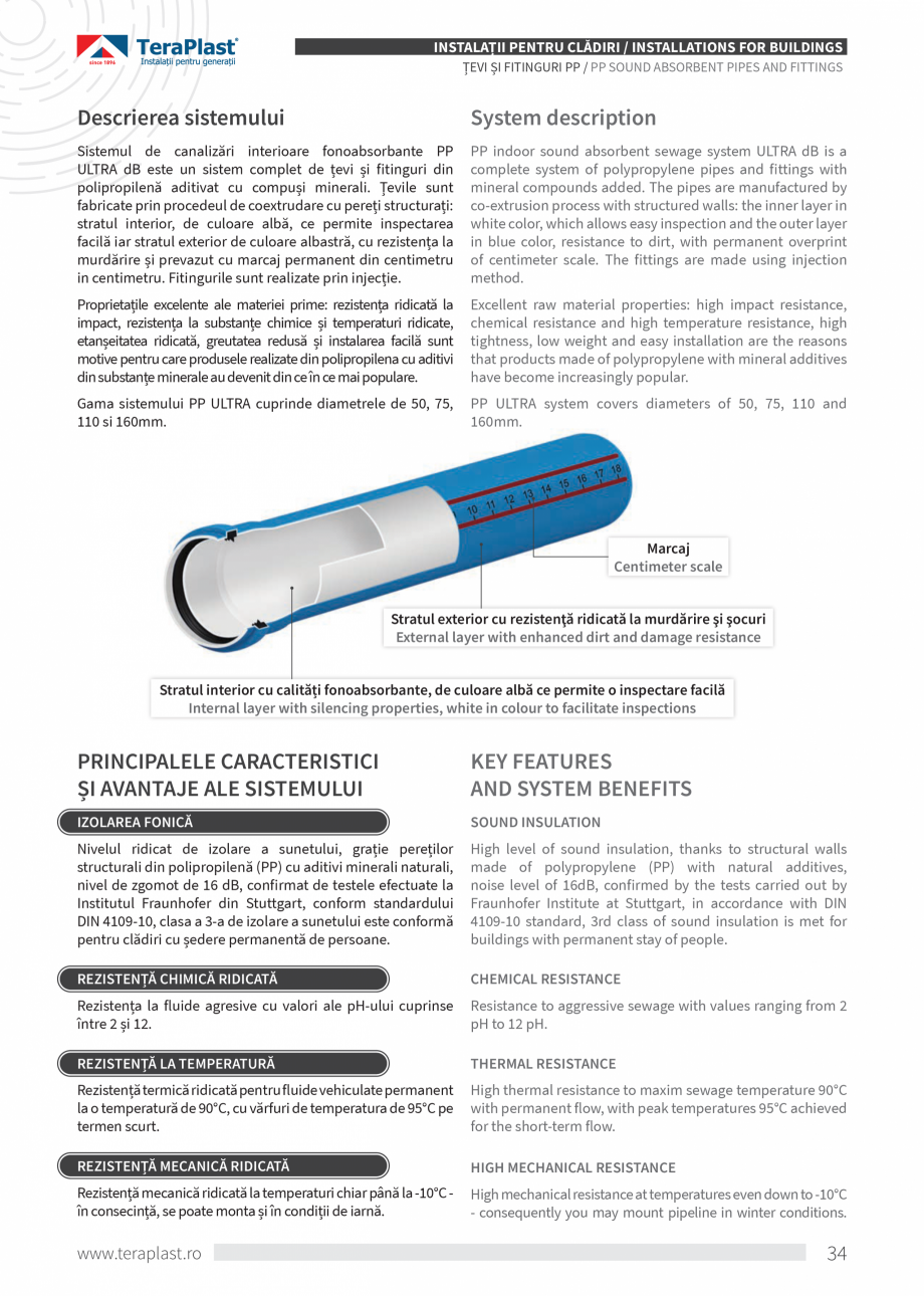 Pagina 34-Catalog tehnic - Interioare  Catalog, brosura Romana, Engleza enaj apă din subteran și suprateran
...