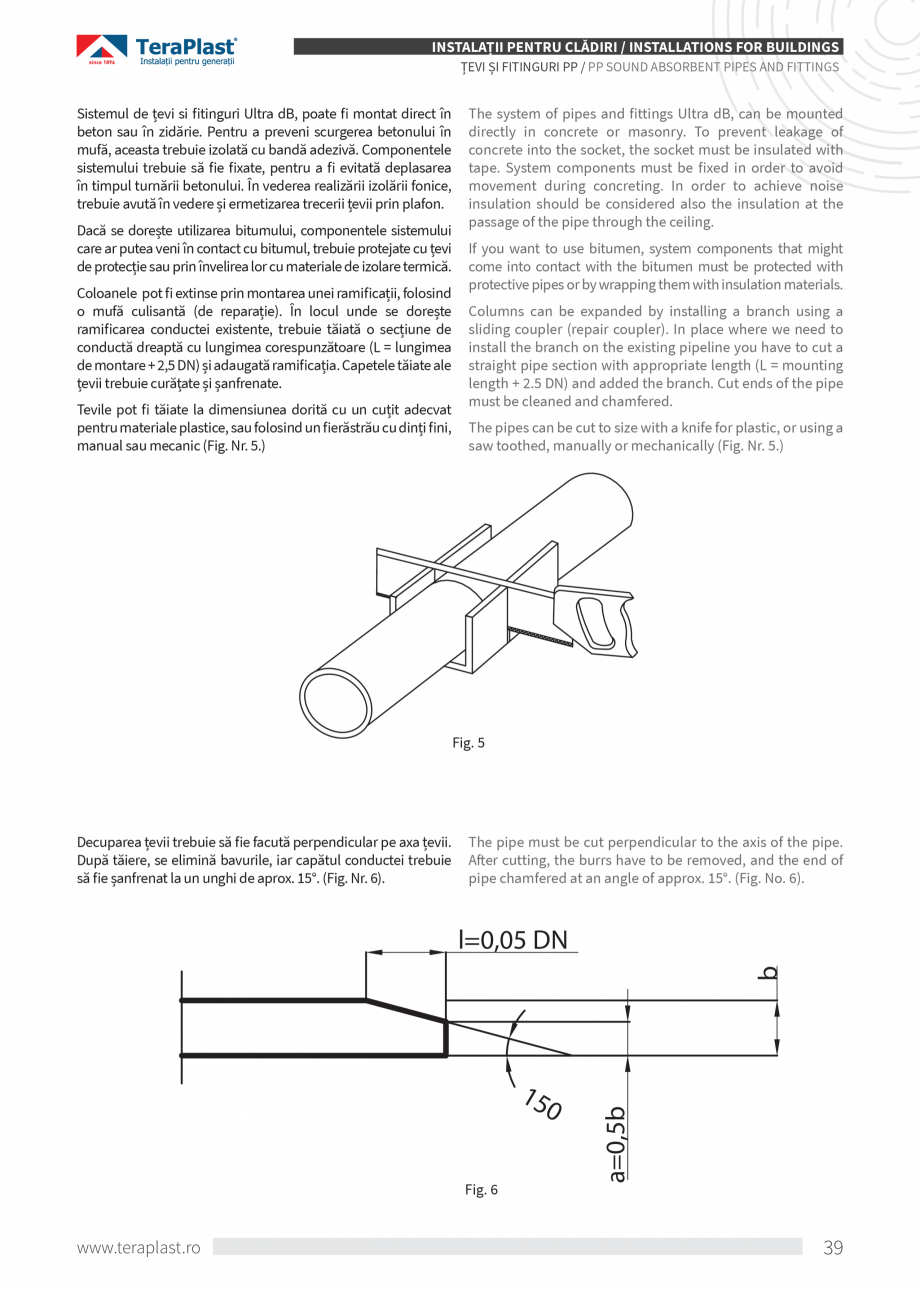 Pagina 39-Catalog tehnic - Interioare  Catalog, brosura Romana, Engleza m cu țevi
și fitinguri din PP cu...
