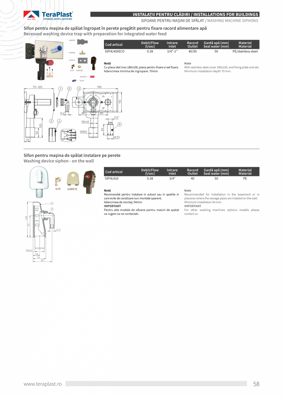 Pagina 58-Catalog tehnic - Interioare  Catalog, brosura Romana, Engleza  Punct de alunecare, Fs – Punct fix
...