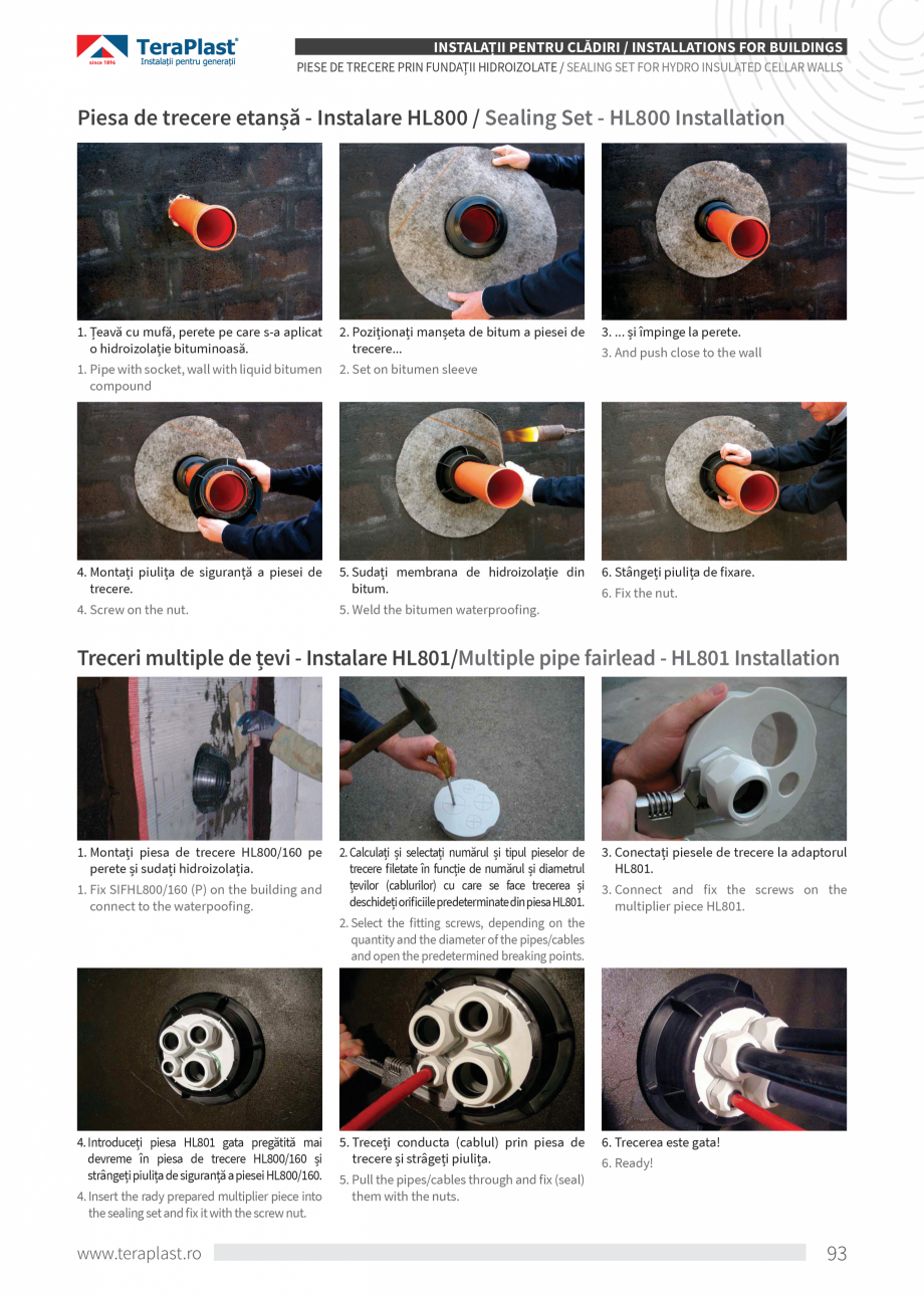 Pagina 93-Catalog tehnic - Interioare  Catalog, brosura Romana, Engleza  uzuale;
•	 Pss - puncte fixe,...