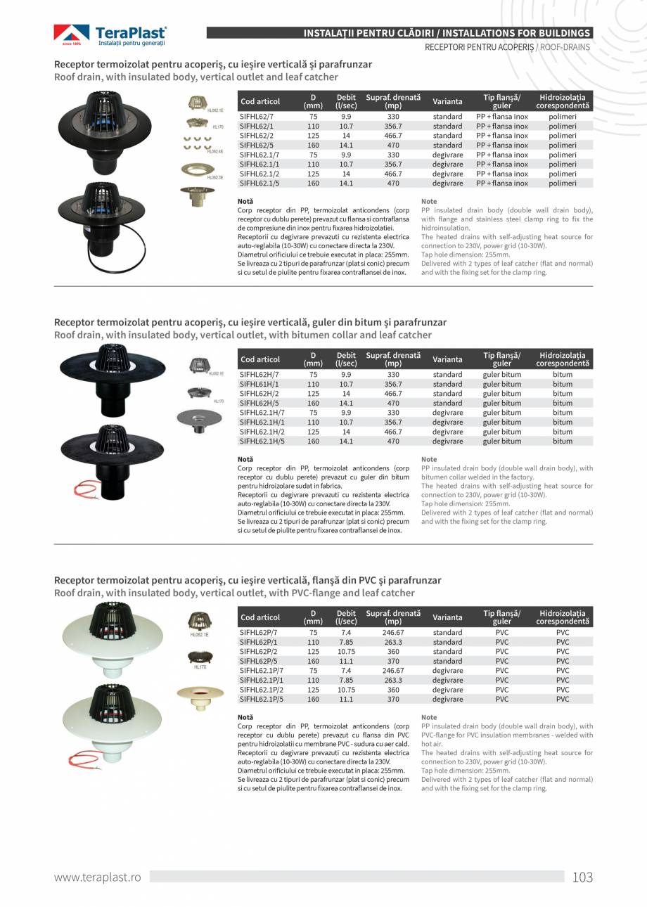 Pagina 103-Catalog tehnic - Interioare  Catalog, brosura Romana, Engleza ARE / PE PIPES AND FITTINGS FOR...
