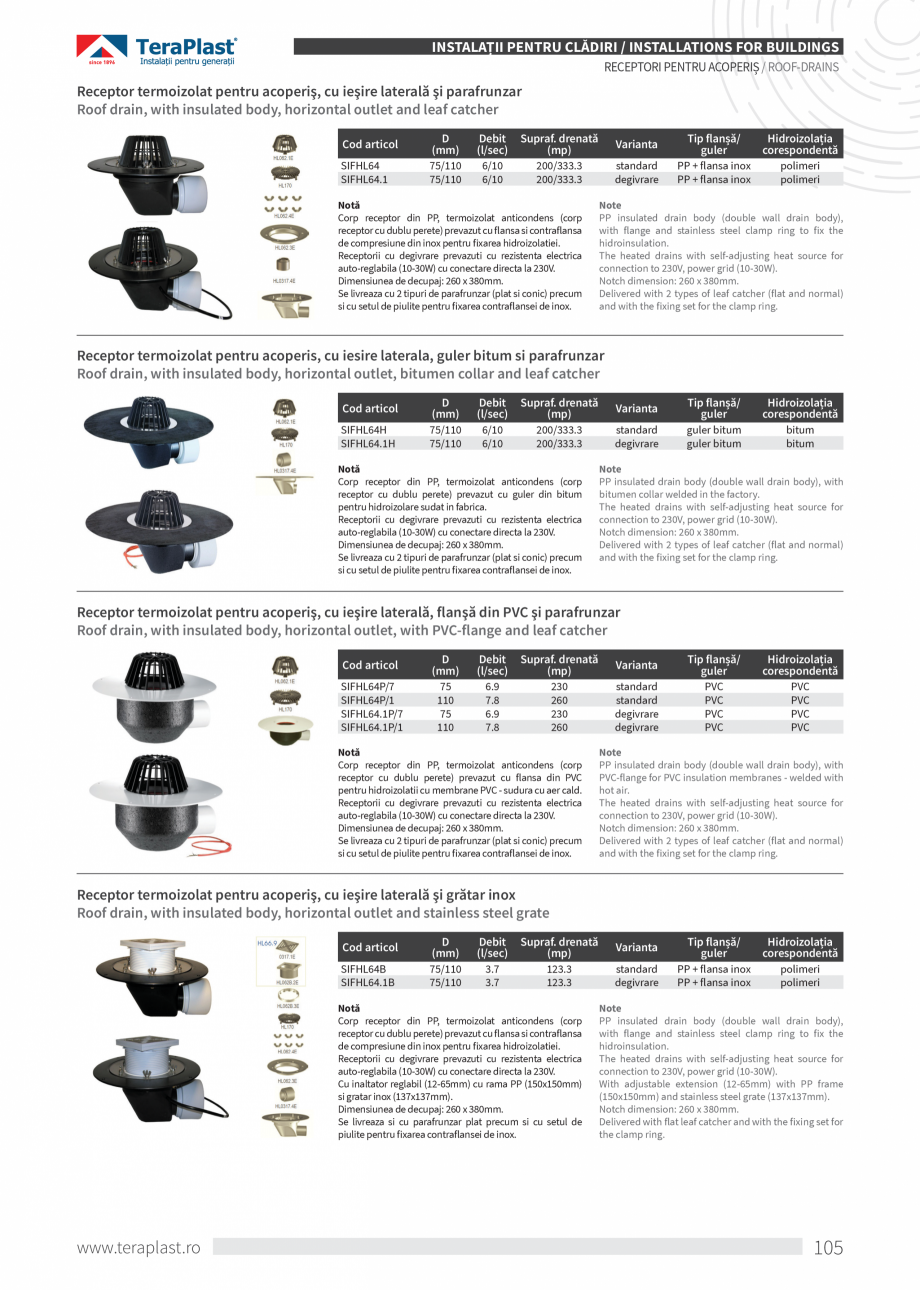 Pagina 105-Catalog tehnic - Interioare  Catalog, brosura Romana, Engleza utarea sistemelor de canalizări...